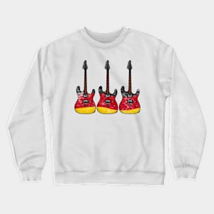 Electric Guitar German Flag Guitarist Musician Germany Crewneck Sweatshirt